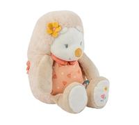 Nattou Peluche de Algodón y Terciopelo, Eriza de Peluche Zoë como Compañera Desde el Nacimiento, Aprox. 32 cm, Mila, Zoë y Lana, Beige