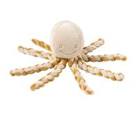 Nattou Peluche de poliéster, Pulpo de peluche para recién nacidos y prematuros, Aprox. 28 cm, Lapidou, Caramelo