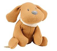 Nattou Peluche, el perro Charlie, Compañero desde el nacimiento, 30 cm aprox, Vegano, Jacquard, Algodón/poliéster, Caramelo