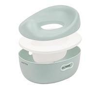 Nattou Pot 3en1 pour bébé, Pot + Tabouret + Siège de toilette pour enfants, Apprentissage facile de la propreté, Env. 34 cm, De 18 mois à 30 mois env., Care, ABS/EVA, Bleu