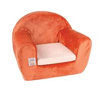 Nattou Sofá del mapache Bob para niños de 1,5 a 3 años, 48 x 37 x 40 cm, Jim y Bob, Naranja