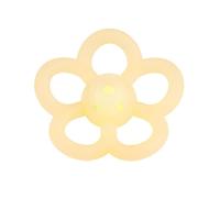 Nattou Sonajero Bebé Flor Silicona - Juguete Sensorial - Mordedor Suave - Sin BPA - 10 cm - Amarillo