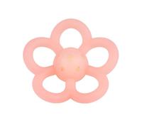 Nattou Sonajero Bebé Flor Silicona - Juguete Sensorial - Mordedor Suave - Sin BPA - 10 cm - Rosa