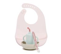 Nattou Tableware Set SILICON, 19,2 cm, Pink