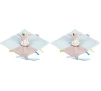 Nattou The Horse Comforter Blanket Doudou Caballo Accesorio para Chupete, Tim y Tiloo, 27 x 27 cm, Beige, Color (498111) (Paquete de 2)