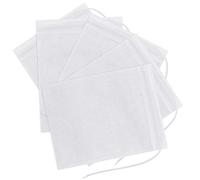 NATUCE 100 Pcs Bolsas de filtro de té desechables con Cordón, bolsas de té vacias para hierbas sueltas, tés y café, sin blanquear, papel de pulpa de madera, 6 cm x 8 cm (Blanco, 100)