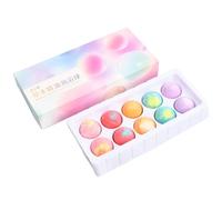 Natuce 10Pcs Bombas de Baño con Aceites Esenciales Naturales, Bombas de Baño de Pies, Set Bolas de Baño de Burbujas, Sales de Baño Espuma Relajantes de Spa, Regalo Cumpleaños para Mujer Niños Novia