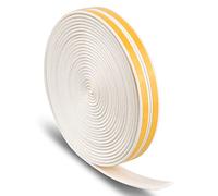 NATUCE 12M Tira de Sellado para Puerta Ventana, Cintas de Espuma, Junta de Gama 9mm*2mm, Burlete Puerta Ventana Autoadhesivas, Espuma Aislante Burlete para Prevenir el Ruido y Viento (Blanco)
