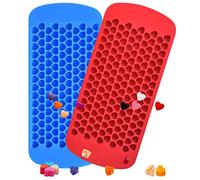 NATUCE 2 Piezas Bandejas de Hielo de Silicona 160 Bandejas para Cubitos de Hielo Sin BPA Cubitera Hielo Moldes Moldes Cubitos de Hielo para Hacer Hielo Picado y Dulces, para Bares, Whisky, Cerveza