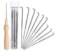 Natuce 30PCS 3 Tamaños Agujas de Fieltro, Aguja de Fieltro de Lana, Herramientas de Fieltrar de Madera con Botellas Transparentes y Mangos de Madera, Juego de Agujas de Fieltrar