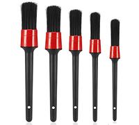 NATUCE Juego de 5 Cepillos de Limpieza para Coche y Moto,Cepillo para Detalles de Auto, Ruedas de Limpieza, salpicadero, Interior, Exterior, Piel, Rejillas de ventilación, emblemas