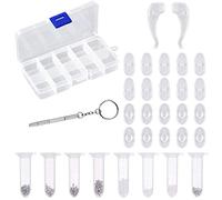 NATUCE Kit de Reparación de Gafas, Herramienta de Reparación óptica, Almohadillas Gafas Silicona, Retenedores Gafas Silicona, Tornillo con Tuercas y Destornillador para Gafas Gafas de sol Relojes