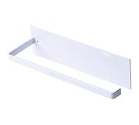 NATUCE Portarrollos de Pared Cocina, Soporte Papel de Cocina Metalico Acer, Soportes de Pared para Portarrollos de Cocina Autoadhesivo, Colgador Rollo Cocina Sin Perforar, 25cm, Blanco