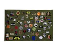 Natuce Tablero de Exhibición de Parches, Parche para Colgar, Panel de Exhibición Táctico Militar, Organizador de Parches de Combate, Plegable Tablero de Parches con Ojales, 108 x 70 cm