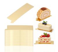 Natudeco 100 Piezas Mini Tablero para Pasteles Rectángulo Bases de Cartón para Tartas Tablero para Pasteles de Mousse Base de Postre para Buffet