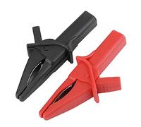 Natudeco 2pcs DSO3064 HT18A Grandes clips de gator sondeos de prueba de alige de alige de prueba de prueba eléctrica aislada negra roja para osciloscopio