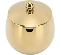 Natudeco Azucarero Con Tapa Tarro Grande Para Especias, Cuenco Dorado Con Tapa, Azucarero De Acero Inoxidable, Almacenamiento Para Azúcar, Sal, Caramelo, Café, Crema, Edulcorante(Oro)