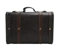 Natudeco Baúl De Almacenamiento Vintage, Maleta Decorativa De Madera, Caja De Almacenamiento Retro De Madera, Accesorios De Fotografía, Maleta Para Decoraciones De Estudio En Casa