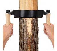 Natudeco Cuchillo De Tracción Cuchillo De Corteza Hoja De Acero De Tungsteno Mango De Madera Cómodo Cuchillo de Afeitar Afeitado Preciso Cuchillo De Tracción Curvo (8 Inch)