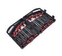 Natudeco Juego De Llaves Hexagonales Con Mango En T, 16 Uds., Cr V T, Juego De Llaves Hexagonales Con Extremo De Bola, Acero Tratado Térmicamente Con Agarre Cómodo Para Reparación Del Hogar