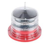 Natudeco Luz baliza solar Lámpara flotante LED intermitente IP68 Luz advertencia emergencia para fábrica de barco marino Barco rojo