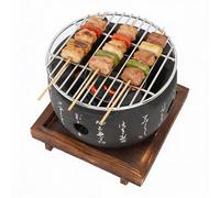 Natudeco Mini Parrilla Japonesa para Barbacoa Estufa de Parrilla Japonesa Portátil Aleación de Aluminio Horno de Barbacoa de Carbón Pequeña Herramientas de Barbacoa para (l)