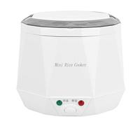 Natudeco Olla Arrocera Eléctrica De 1,6 L, Vaporera De Arroz De 12 V, Arrocera Eléctrica, Olla Arrocera Multifunción para Coche con Plato Pequeño para Cocinar Y Mantener Caliente