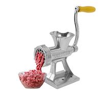 Natudeco Picadora de carne manual Picadora de carne Aleación de aluminio Plata Operación simple Picadora de carne pequeña con asa Relleno de salchichas Relleno manual con manivela para cocina casera