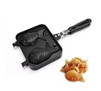 Natudeco Taiyaki Pan Maker Antiadherente De Doble Cara En Forma De Pez Molde Para Hornear Taiyaki Maker Molde Para Hacer Waffles De Cocina Con Llama Abierta