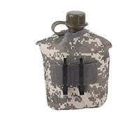 Natudeco Taza De Cantimplora Botella De Agua Verde Militar 1L PVC Reutilizable Acampada