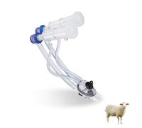 Natudeco Tazas de tetinas de ordeño Grupos de ordeño de ovejas Ordeñadora de cabras de plástico de silicona Kit de garras de ordeñador de ovejas de cabra para piezas de repuesto de la máquina ordeñado