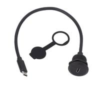 Natudeco USB Cable de extensión 5Gbps Tipo C 3.0 Adaptador de panel de montaje de lavado de macho a hembra 20V 3A USB cubo para automóvil
