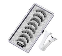 Natürliche Magnetische Wimpern, Magnetische-Wimpern Natürlicher Look, 8 Stück Langlebige Magnetwimpern | Wispy Lashes, Künstliche Wimpern Zum Selbermachen Mit Applikator Für Einfach Zu Tragen Un