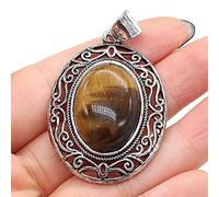 Natürliche Semi-wertvolle Anhänger lapislazuli Malachit Vintage Antike-Silber Legierung Charme für DIY Halskette Ohrringe Schmuck-Tiger_Eye