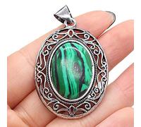 Natürliche Semi-wertvolle Anhänger lapislazuli Malachit Vintage Antike-Silber Legierung Charme für DIY Halskette Ohrringe Schmuck-Malachite