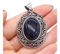 Natürliche Semi-wertvolle Anhänger lapislazuli Malachit Vintage Antike-Silber Legierung Charme für DIY Halskette Ohrringe Schmuck-Blue_Sand