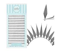 Natuhana Comic Spire Pestañas Pelo a Pelo Manga Anime Prefabricadas Volumen Natural Volumen Ruso Individuales Wipsy Eyelash Extensiones(0.07 C,8-13mm)