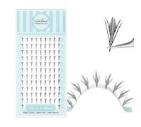 Natuhana Comic Wings Pestañas Pelo a Pelo Manga Anime Prefabricadas Volumen Natural Volumen Ruso Individuales Wipsy Eyelash Extensiones(0.07 D,8-13mm)