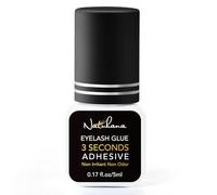 Natuhana Pegamento para Extensione de Pestañas Pelo a Pelo 3s Secado Rapido Semipermanente Sin Irritación 5ml Lash Adhesivo,Negro