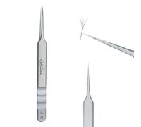 Natuhana Pinzas para Pestañas Pelo a Pelo Antideslizante Acero Inoxidable Alto Precisión Lash Tweezers para Extensiones de Pestañas Recto Consejo (A-03)