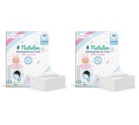 Natulim - Detergente en Tiras para Bebés (40 Lavados) - Sin Fragancia (Paquete de 2)