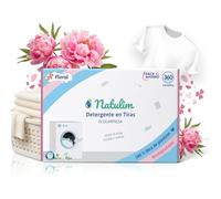 Natulim - Detergente en Tiras para Lavadora (360 Lavados) - Incluye efecto Suavizante, Ecológico, Hipoalergénico, Zero Waste, Made in Spain - Ropa limpia y suave sin ensuciar el Planeta (Floral)