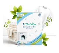 Natulim - Detergente en Tiras para Lavadora (40 Lavados) - Incluye Efecto Suavizante, Ecológico, Hipoalergénico, Made in Spain - Ropa Limpia y Suave sin ensuciar el Planeta (Sin Fragancia)