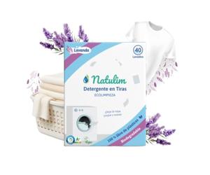 Natulim - Detergente en Tiras para Lavadora - 40 Lavados (Lavanda) | Incluye Suavizante, Ecológico, Hipoalergénico, Made In Spain - Ropa Limpia y Suave sin ensuciar el Planeta