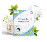 Natulim - Detergente en Tiras para Lavadora - 40 Lavados (Sin Fragancia) | Incluye Efecto Suavizante, Ecológico, Hipoalergénico, Made in Spain - Ropa Limpia y Suave sin ensuciar el Planeta