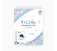 Natulim - Detergente en Tiras para Lavadora (50 Lavados) - Incluye efecto Suavizante, Ecológico, Hipoalergénico, Made in Spain - Ropa limpia y suave sin ensuciar el Planeta (Fragancia Floral)
