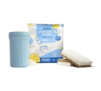 Natulim Pack Lavavajillas a mano - Eficaz en la Eliminación de Grasa y Restos de Comida - Contiene dispensador reutilizable, 2 esponjas y sobre de lavavajilla en polvo 250 Gr. (1 Pack)