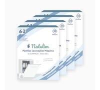 Natulim Pastillas de Lavavajillas 120 Usos - Biodegradables e Hidrosolubles 6 en 1 - Limpieza Profunda, Abrillantador, Función Sal, Protección Cristal, Descalcificador, Efecto Secado Extra - 4 Pack