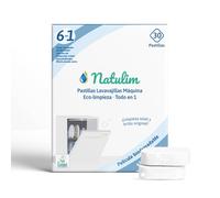 Natulim Pastillas de Lavavajillas 30 Usos - Biodegradables e Hidrosolubles 6 en 1 - Limpieza Profunda, Abrillantador, Función Sal, Protección Cristal, Descalcificador, Efecto Secado Extra