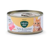Natura Diet Adult Atún y Pollo Paté Latas para Gatos 12 x 85 gr